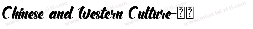 Chinese and Western Culture字体转换
